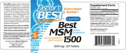 Label for Best MSM 1500