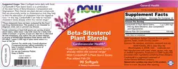 Label for Beta-Sitosterol Plant Sterols