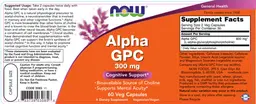 Label for Alpha GPC 300 mg