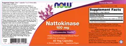 Label for Nattokinase 100 mg