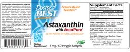 Label for Astaxanthin