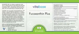 Label for Fucoxanthin Plus