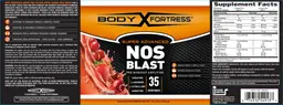 Label for Super Advanced NOS Blast Fruit Punch