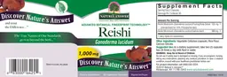 Label for Reishi 1,000 mg