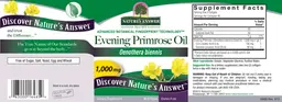 Label for Evening Primrose Oil 1,000 mg