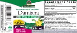 Label for Damiana 2,000 mg