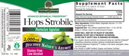 Label for Hops Strobile 2,000 mg