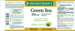 Label for Green Tea 315 mg