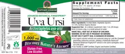 Label for Uva Ursi 1,000 mg