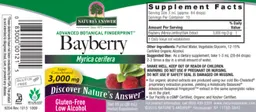 Label for Bayberry 3,000 mg