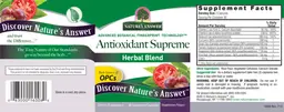 Label for Antioxidant Supreme