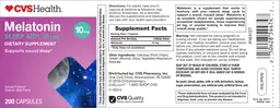 Label for Melatonin 10 mg