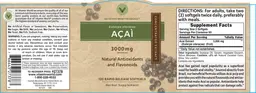 Label for Acai 3000 mg