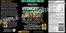 Label for Hydroxycut Ultra Probiotic+ SX-7 Black Onyx