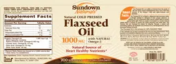 Natural Cold Pressed Flaxseed Oil 1000 m