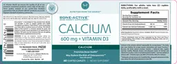 Label for Calcium 600 mg + Vitamin D3