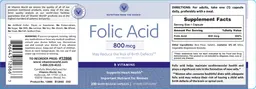 Label for Folic Acid 800 mcg