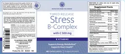 Label for Timed Release Stress B-Complex With C 500 mg