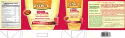 Label for Ester-C Effervescent 1000 mg Natural Raspberry