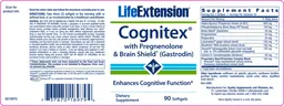 Label for Cognitex With Pregnenolone & Brain Sheild (Gastrodin)