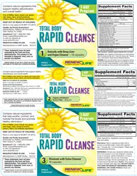 Label for 3 Eliminate With Colon Cleanse