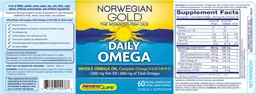 Label for Norwegian Gold Daily Omega Natural Orange Flavor