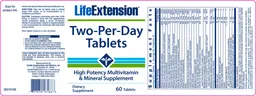 Label for Two-Per-Day Tablets