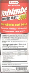 Label for Yohimbe Power Max 2000