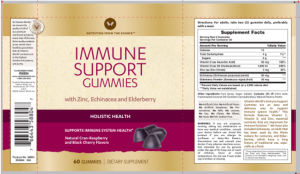 Immune Support Gummies With Zinc, Echinacea And Elderberry