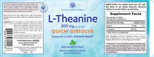 L-Theanine 200 mg Natural Mint Flavor