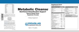 Label for Metabolic Cleanse Natural Vanilla Flavor Vegetarian Formula