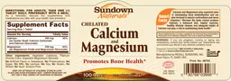 Label for Chelated Calcium And Magnesium