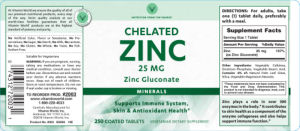 Chelated Zinc 25 mg