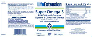 Super Omega-3 EPA/DHA With Sesame Lignans & Olive Fruit Extract
