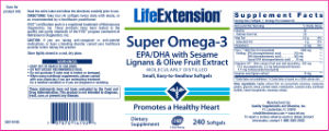 Super Omega-3 EPA/DHA With Sesame Lignans & Olive Fruit Extract