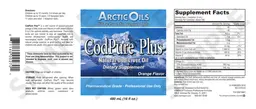 Label for CodPure Plus Orange Flavor