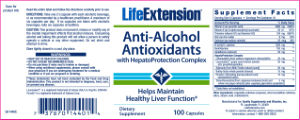 Label for Anti-Alcohol Antioxidants With HepatoProtection Complex