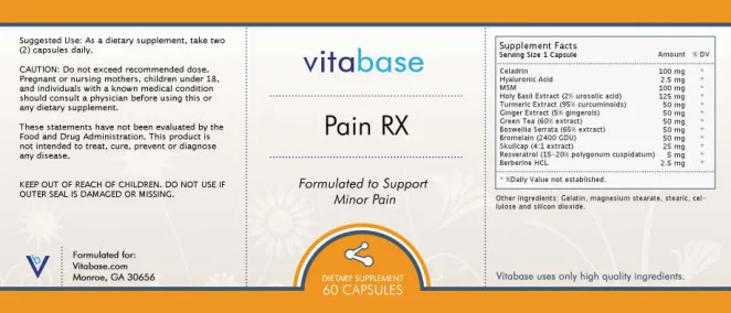 Label for Pain RX