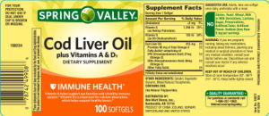 Cod Liver Oil Plus Vitamins A & D3