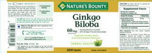 Ginkgo Biloba 60 mg