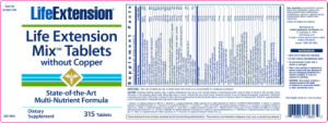 Life Extension Mix Tablets Without Coppe