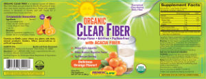 Organic Clear Fiber Orange Flavor