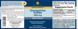 Double Strength Glucosamine Sulfate 1000