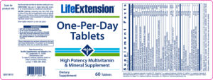 Label for One-Per-Day Tablets