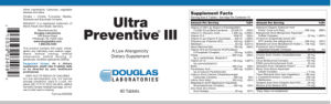 Label for Ultra Preventive III