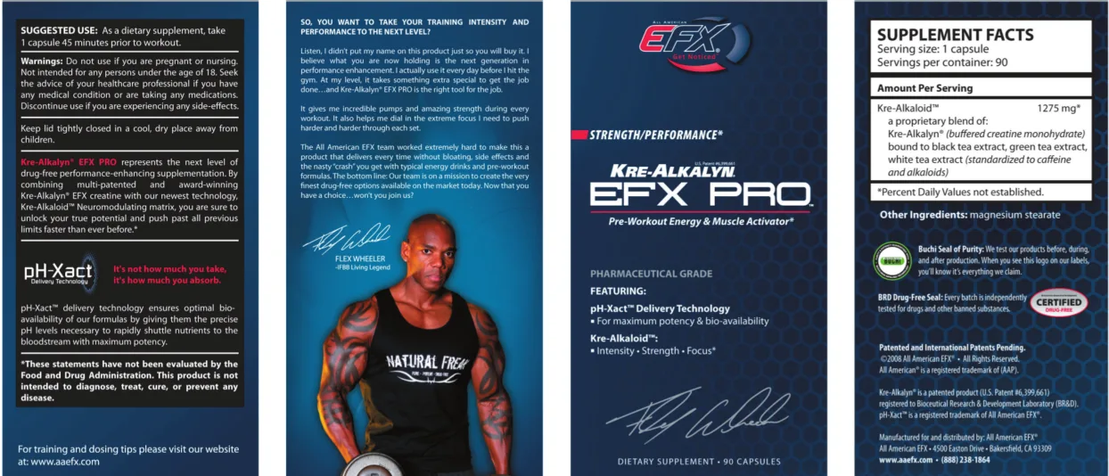 Label for Kre-Alkalyn EFX Pro