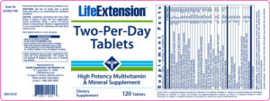 Label for Two-Per-Day Tablets