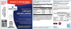 Calcium Citrate Petite With Vitamins D-3