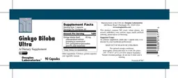 Label for Ginkgo Biloba Ultra