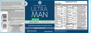 Label for Ultra Man 50 Plus